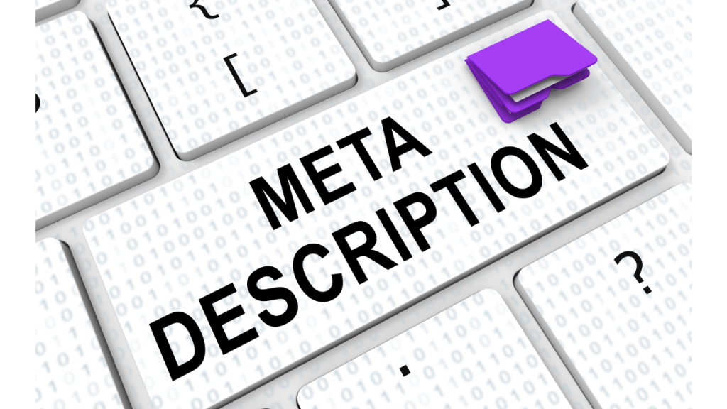 キーボードの一部のキーに、META DESCRIPTION（メタディスクリプション）と書かれている画像